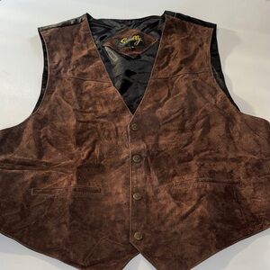 Scully Men's Rich Brown‎ Suede 100% Genuine Leather Vest